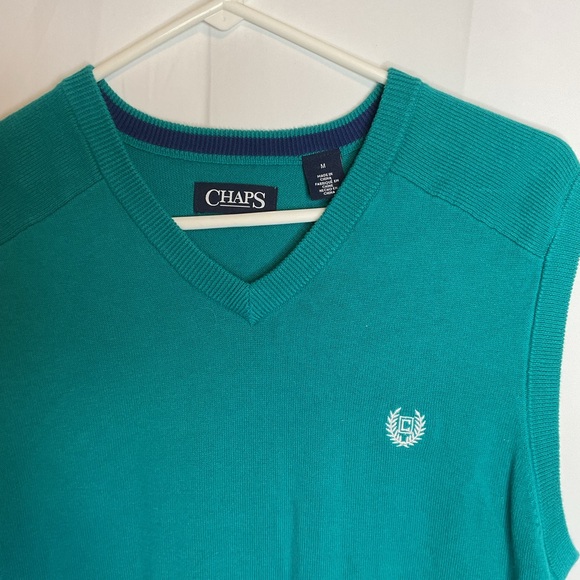Chaps sweater sleeveless med green - Picture 2 of 6